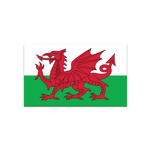 Welsh flag sticker decal - welsh,